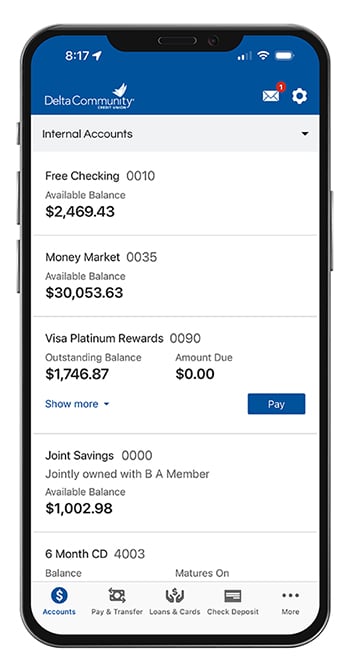 logging into online and mobile banking