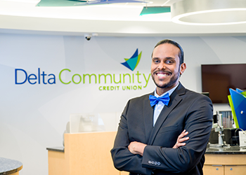 Delta Community employee at a branch