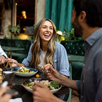 friends at restaurant